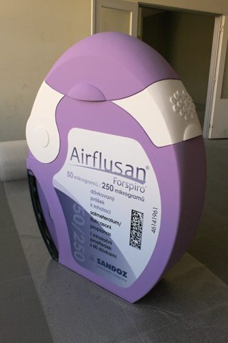 SANDOZ - maketa léčebného přípravku Airflusan